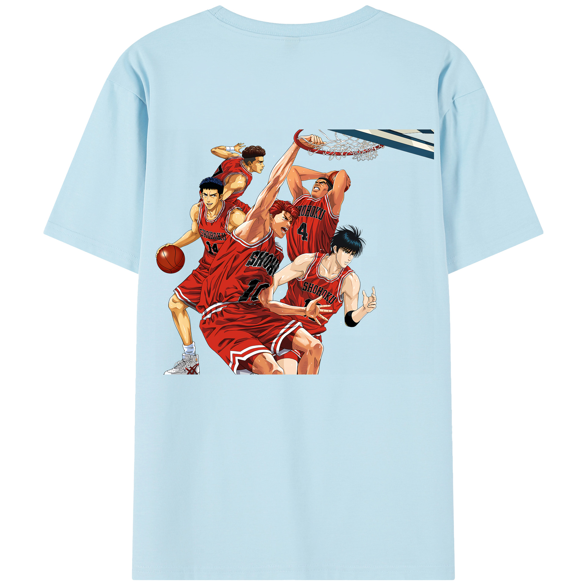 SLAM DUNK／スラムダンク 綿100％半袖Tシャツ（背面プリント）
